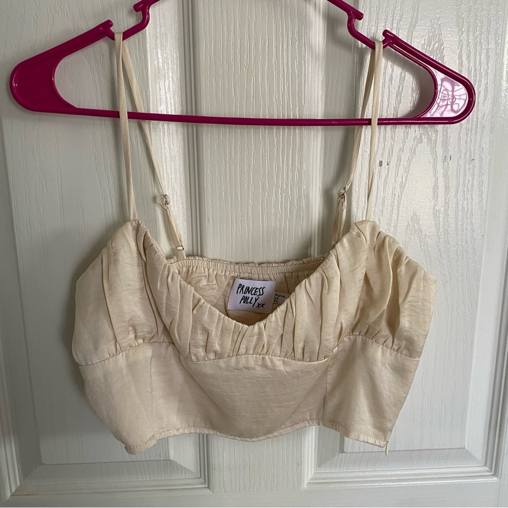 Beige crop top